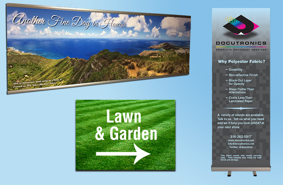Retractable banner and large formatted prints